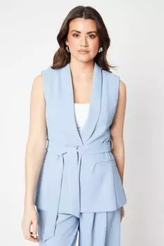 Жилет без рукавов премиум-класса с поясом Wallis, синий