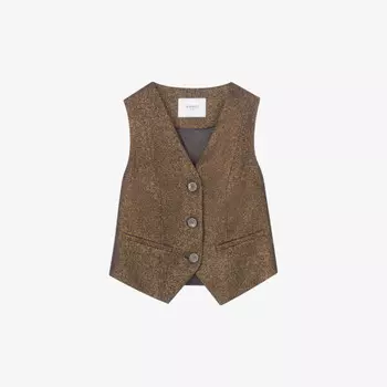 Жилет без рукавов с V-образным вырезом Lk Bennett, экрю