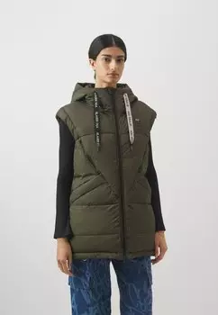 Жилет Blauer МОДНЫЙ ДЛИННЫЙ ЖИЛЕТ, темно-оливковый