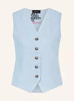 Жилет-Блейзер в джинсовом стиле Grace, синий