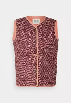 Жилет BLOCK PRINT GILET Scotch & Soda, бордовый