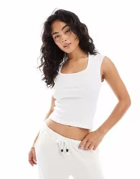 Жилет Brave Soul с квадратным вырезом из хлопка белого цвета