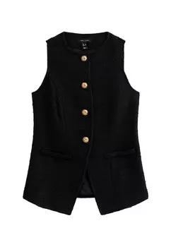 Жилет BUTTON UP New Look, черный