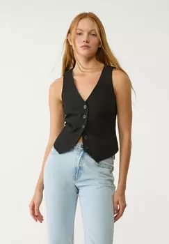 Жилет BUTTONED Stradivarius, черный