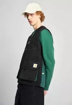 Жилет Carhartt WIP ЖИЛЕТ ХЕСТОН, черный/зеленый Discovery, цвет black/discovery green heavy stone wash