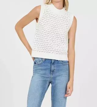 Жилет Carver Mock Neck белого цвета Stitches & Stripes