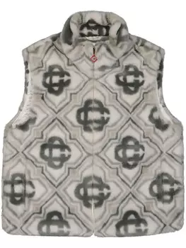 Жилет Casablanca с монограммой, серый