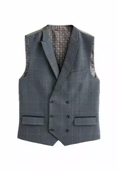 Жилет CHECK REGULAR FIT Next, синий