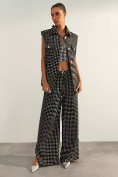 Жилет - Черный - Базовый Trendyol, черный