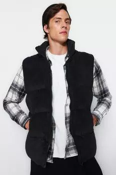 Жилет - Черный - Базовый Trendyol, черный