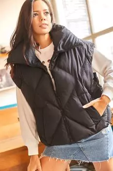 Жилет - Черный - Пуховик Olalook, черный