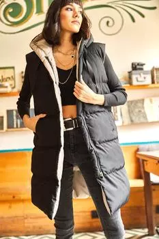 Жилет - Черный - Пуховик Olalook, черный