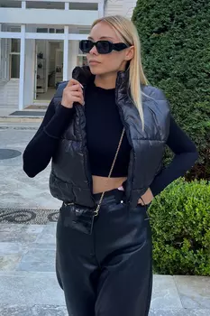 Жилет - Черный - Пуховик Trend Alaat Stili, черный