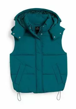 Жилет CLOCKHOUSE, темно-бирюзовый