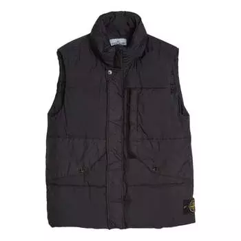 Жилет crinkle reps down vest 'black' Stone Island, черный