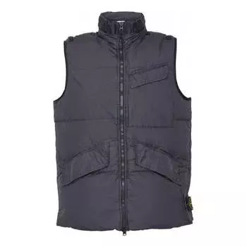Жилет crinkle reps down vests 'black' Stone Island, черный