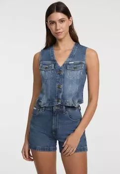 Жилет CROPPED Guess Jeans, синий