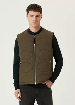 Жилет цвета хаки с туманным бараньим черепом AllSaints