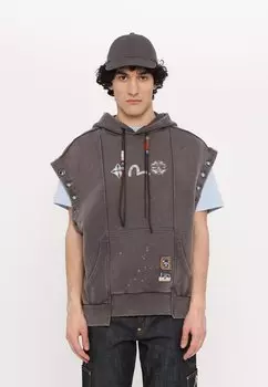 Жилет DECONSTRUCTED HOODIE Evisu, черный