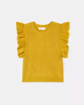 Жилет для девочки с рюшами Kids El Corte Ingls, светло-зеленый