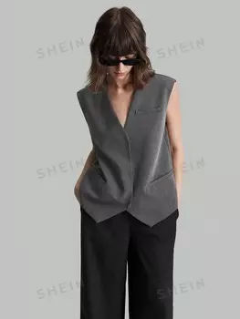 Жилет для женщин, осенняя одежда, подходящая для школы и на улице Ontre, серый