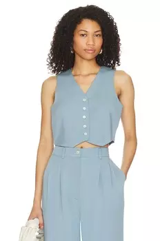 Жилет DONNI. Cropped, цвет Sky