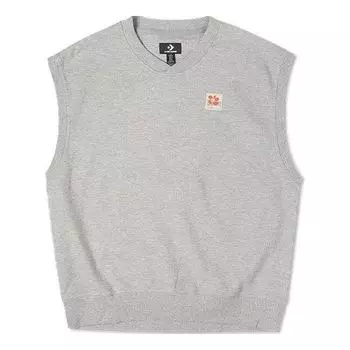 Жилет double twill knit vest 'grey' Converse, серый