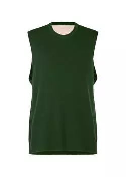 Жилет drawing knit Homme Pliss Issey Miyake, зеленый
