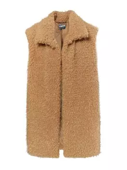 Жилет DreiMaster Vintage Lange Weste Aus Fellimitat, бежевый