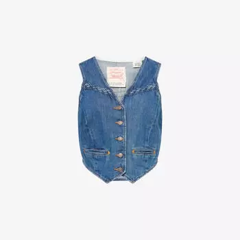 Жилет джинсовый Levis с плетеной отделкой, синий