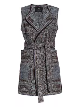 Жилет ETRO с узорчатым жаккардом, синий