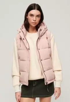 Жилет EVEREST HOODED PUFFER Superdry, цвет pink blush