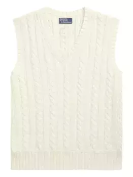 Жилет фактурной вязки POLO RALPH LAUREN, белый