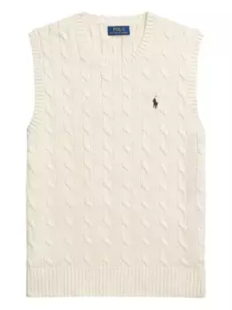 Жилет фактурной вязки POLO RALPH LAUREN, белый