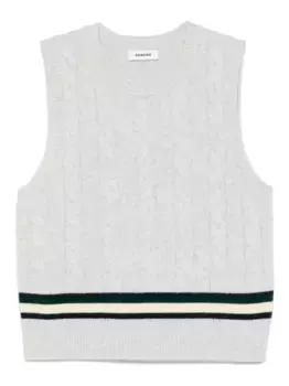 Жилет фактурной вязки SANDRO, серый