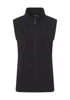 Жилет флисовый, воротник стойка, молния, женский Galeria, цвет Deep Black