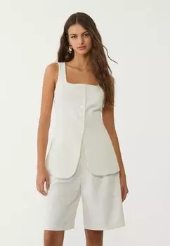 Жилет FLOWING Stradivarius, белый