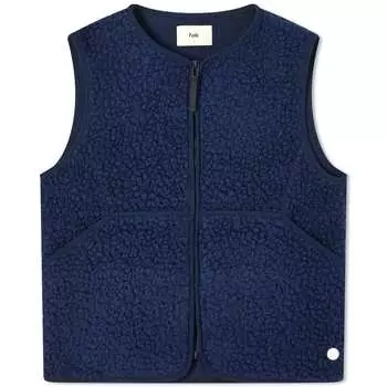 Жилет Folk Puzzle Wool Gilet, темно-синий