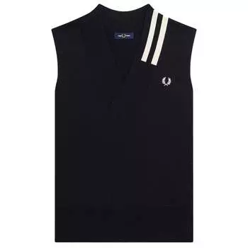 Жилет Fredperry fp с v-образным вырезом и сломанным кончиком Fred Perry, синий