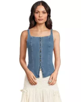 Жилет Free People A Moment In Time Denim Vest, цвет Medium Wash