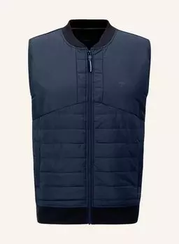 Жилет FYNCH-HATTON im Materialmix, темно-синий