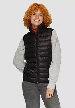 Жилет GESTEPPTE MIT STEHKRAGEN QS, черный