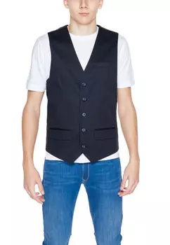 Жилет Gianni Lupo с карманами, черный