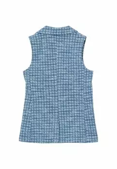 Жилет Gilet In Tweed Con Bottoni Gioiello Calliope, небесный