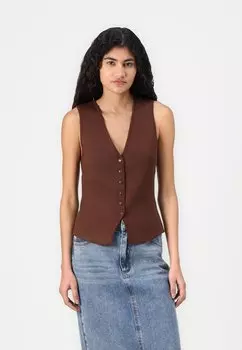 Жилет Gina Tricot, коричневый