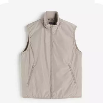 Жилет H&M Regular Fit Fleece-lined, черный/белый