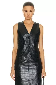 Жилет Helmut Lang Embossed, черный