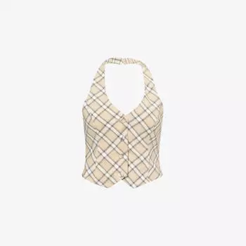 Жилет House Of Sunny Sloane в клетку, бежевый