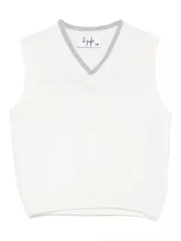 Жилет Il Gufo из натуральной шерсти, белый