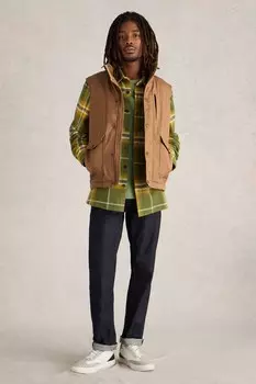 Жилет из 100% органического хлопка Canvas White Stuff, коричневый